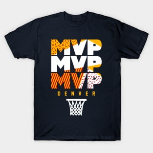 3 Time MVP Denver Basketball T-Shirt